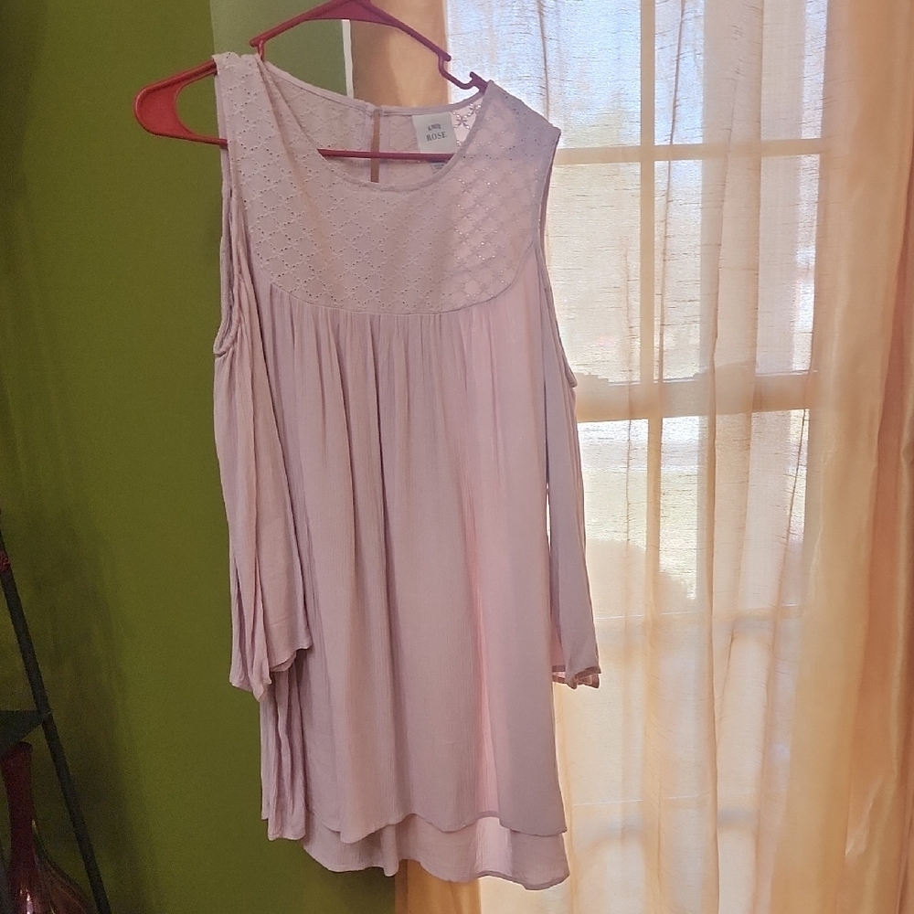 Women's Lavender Cold Shoulder Top